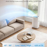 14000 BTU Portable Air Conditioner with Cooling, Dehumidifier, Fan & Sleep Mode, Auto-Swing, Remote Control, 24H Timer, Exhaust Hose, Energy Class A