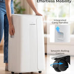 14000 BTU Portable Air Conditioner with Cooling, Dehumidifier, Fan & Sleep Mode, Auto-Swing, Remote Control, 24H Timer, Exhaust Hose, Energy Class A