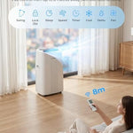 14000 BTU Portable Air Conditioner with Cooling, Dehumidifier, Fan & Sleep Mode, Auto-Swing, Remote Control, 24H Timer, Exhaust Hose, Energy Class A