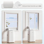 14000 BTU Portable Air Conditioner with Cooling, Dehumidifier, Fan & Sleep Mode, Auto-Swing, Remote Control, 24H Timer, Exhaust Hose, Energy Class A