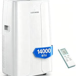 14000 BTU Portable Air Conditioner with Cooling, Dehumidifier, Fan & Sleep Mode, Auto-Swing, Remote Control, 24H Timer, Exhaust Hose, Energy Class A
