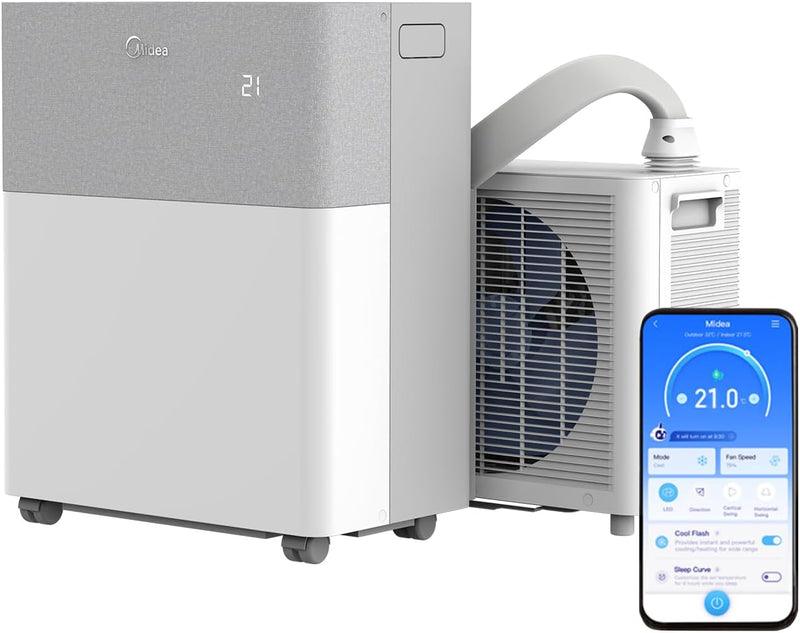 12000 BTU Portable Air Conditioner with Heat Pump, WiFi Control, Cooling, Heating & Dehumidifier Functions