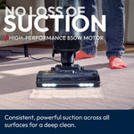 Upright Vacuum Cleaner for Pet Hair, 850W Powerful Suction & Anti-Tangle Brush